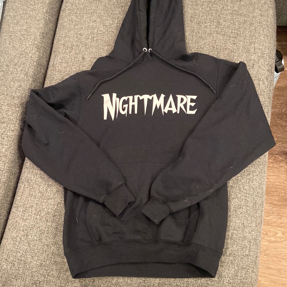 Black “Nightmare” hoodie. Men’s size small.